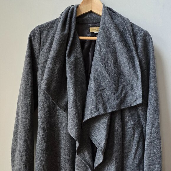 Piko 1988 Charcoal Gray Wool Lined Waterfall Duster Jacket in a Size Large - Picture 1 of 6